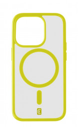 Cellularline Pop Mag Back Cover with Magsafe Support for Apple iPhone 15 Pro, Clear/Lime