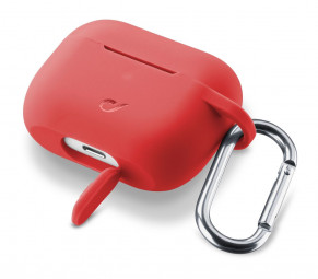 Cellularline Protective cover with carabiner Bounce for Apple AirPods Pro, red