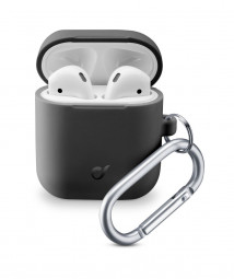 Cellularline Protective cover with carabiner Cellularline Bounce for Apple AirPods 1, 2, black