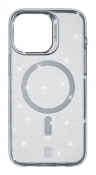 Cellularline Sparkle Mag Back Cover with Magsafe for Apple iPhone 15 Pro Max, Clear