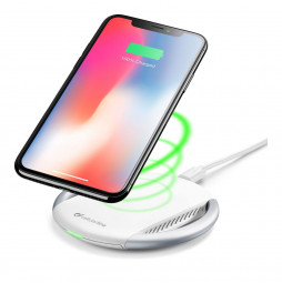 Cellularline Wireless Fast Charger + Fast Charge adapter 10W Qi standard unpacked White