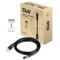 Club3D DisplayPort 1.4 HBR3 Extension Cable 8K60Hz 2m Black