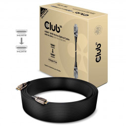 Club3D HDMI 2.0 UHD Active Optical Cable HDR 4K 60Hz M/M 50m Black