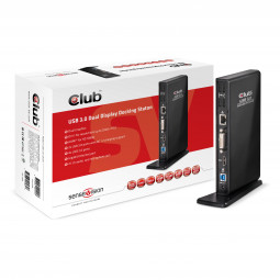 Club3D SenseVision USB3.0 Dual Display Docking Station