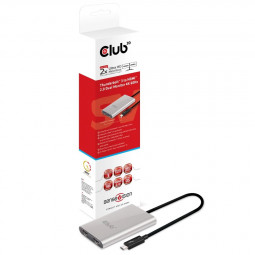 Club3D Thunderbolt 3 to Dual HDMI 2.0 4K60Hz UHD Adapter