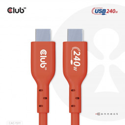 Club3D USB2 Type-C cable 1m Red