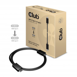 Club3D USB3.1 Type C - USB3.1 Type C 0,8m kábel Black