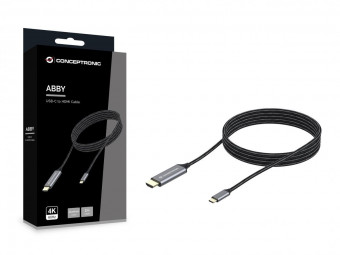 Conceptronic  ABBY10G USB-C to HDMI Male to Male 4K60Hz cable 2m Black