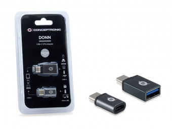 Conceptronic  DONN04G USB-C OTG Adapter (2-Pack) (USB-C to USB-A & USB-C to microUSB)