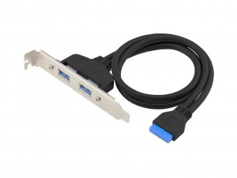 Conceptronic  EMRICK11B 19-Pin Female to Dual USB-A Female USB 3.0 Adapter USB 3.2 Gen 1 5Gbit/s