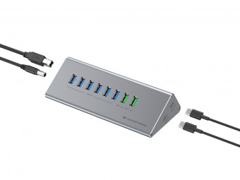 Conceptronic  HUBBIES17G 10-Port USB3.2 Gen 2 Hub Grey