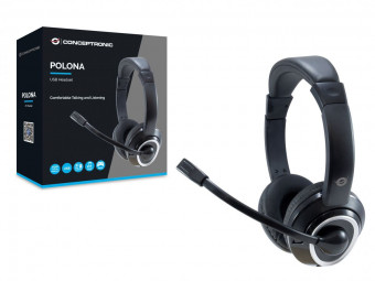Conceptronic  POLONA01B Headset Black