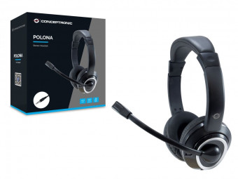 Conceptronic  POLONA02B Headset Black