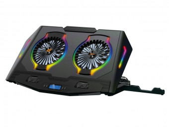 Conceptronic  THYIA02B ERGO RGB 2-Fan Gaming Laptop Cooling Pad with Mobile Holder Black
