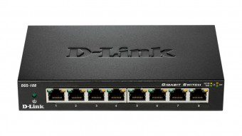 D-Link DGS‑108 8‑Port Gigabit Unmanaged Desktop Switch