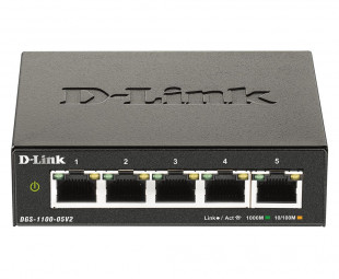 D-Link DGS-1100-05V2 5-Port Gigabit Smart Managed Switch