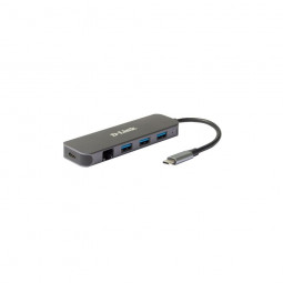 D-Link DUB-2334 USB-C Mini Docking Station with 3xUSB 3.0, USB-C/PD 3.0 and Gigabit Ethernet