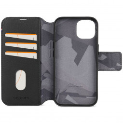 Decoded iPhone 15 Case Leather Detachable Wallet Black