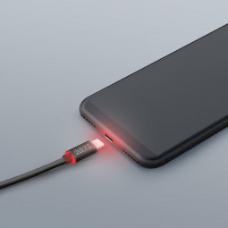 Delight iPhone Lightning Adatkábel LED Black