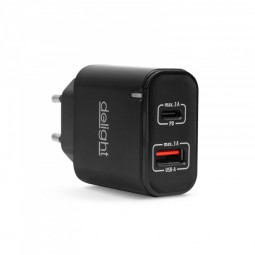 Delight Adapter - TypeC +USB3.0 - gyorstöltő, PD20W - fekete