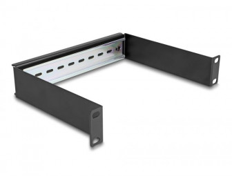 DeLock 10″ DIN rail Panel 1U Black