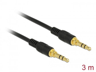 DeLock 3,5mm jack to 3,5mm jack male/male cable 3m Black