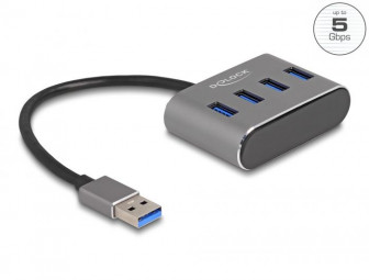 DeLock 4 Port USB 3.2 Gen 1 Hub with USB Type-A connector – USB Type-A ports on top