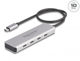 DeLock 4-port USB Type-C Hub 0,35m Grey