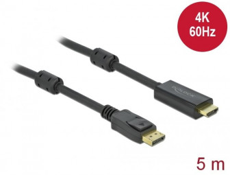 DeLock Active DisplayPort 1.2 to HDMI Cable 4K 60Hz 5m