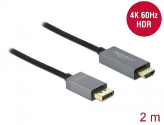 DeLock Active DisplayPort 1.4 to HDMI Cable 4K 60 Hz (HDR) 2m