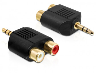 DeLock Adapter Audio Stereo plug 3.5 mm 3 pin > 2 x RCA jack
