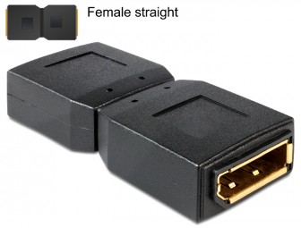 DeLock Adapter Displayport 1.1 female > Displayport female Gender Changer