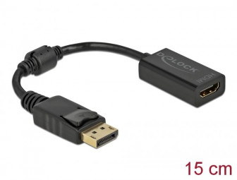 DeLock Adapter DisplayPort 1.1 male to HDMI female Passive Black