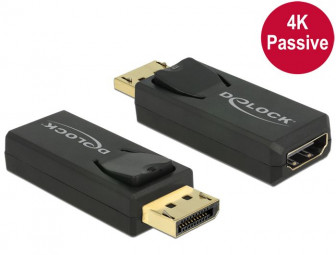 DeLock Adapter Displayport 1.2 male > HDMI female 4K Passive Black