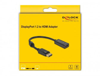 DeLock Adapter DisplayPort 1.2 male to HDMI female 4K Passive Black
