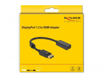 DeLock Adapter DisplayPort 1.2 male to HDMI female 4K Passive Black