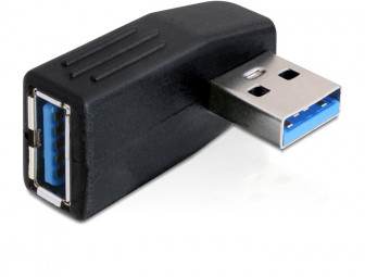 DeLock Adapter USB 3.0 male-female angled 90° horizontal