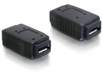 DeLock Adapter USB micro-A+B female to USB micro-A+B female