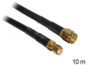 DeLock Antenna Cable SMA Plug > SMA Jack CFD/RF200 10m Low Loss