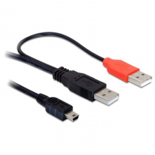 DeLock Cable 2 x USB2.0-A male > USB mini 5-pin 1m