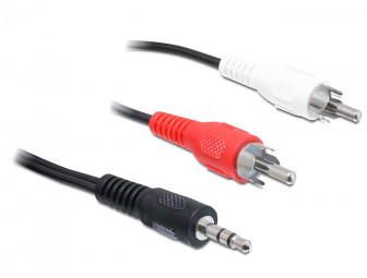DeLock Cable Audio 3.5 mm stereo jack male > 2x RCA male 3m