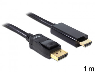 DeLock Cable Displayport 1.1 male > High Speed HDMI-A male passive 1m Black