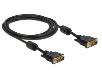 DeLock Cable DVI 24+1 male > DVI 24+1 male 2m Black
