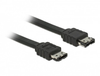 DeLock Cable eSATA 3 Gb/s receptacle > eSATA receptacle 2m Black
