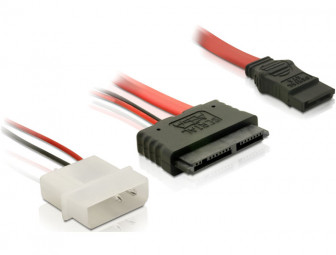 DeLock Cable Micro SATA male + 2 pin Power 5 V > SATA 7 pin 30cm