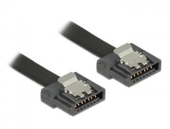 DeLock Cable SATA FLEXI 6 Gb/s 100 cm Black metal