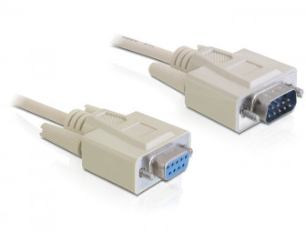 DeLock Cable Serial RS-232 Sub-D9 male > RS-232 Sub-D9 female 10m extension
