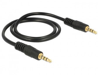 DeLock Cable Stereo Jack 3.5 mm 4 pin male > male 0,5m