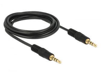DeLock Cable Stereo Jack 3.5 mm 4 pin male > male 3m