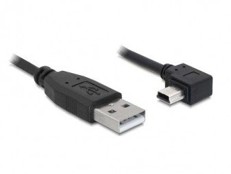DeLock Cable USB 2.0-A male > USB mini-B 5pin male angled 3m